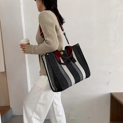 Ivy - Women's striped tote bag - Elegant and versatile-Elly Rose