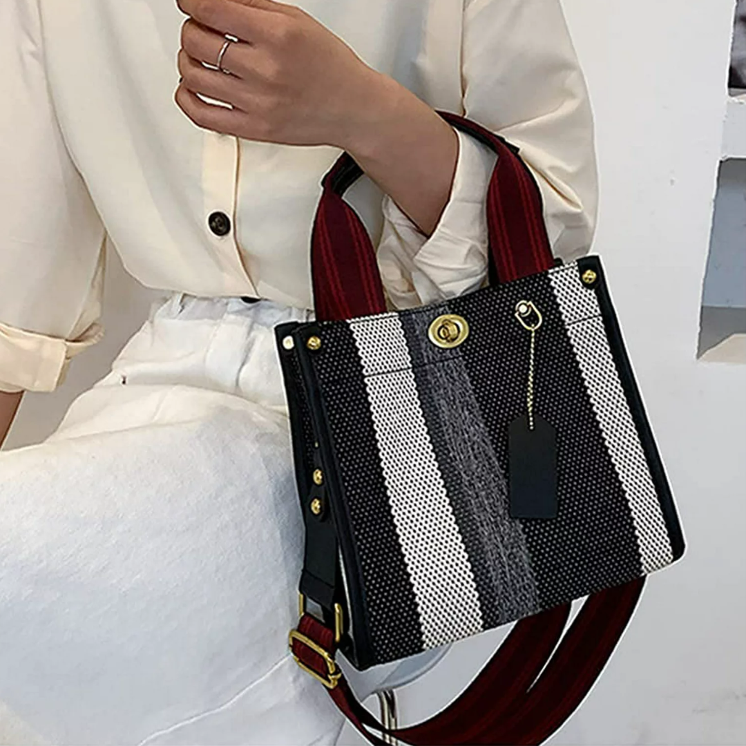 Ivy - Women's striped tote bag - Elegant and versatile-Elly Rose