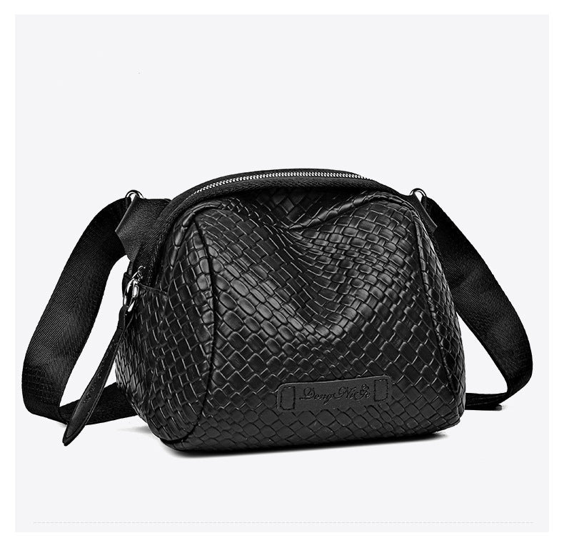 Wilja | Hand-woven beef leather large capacity bag-Elly Rose