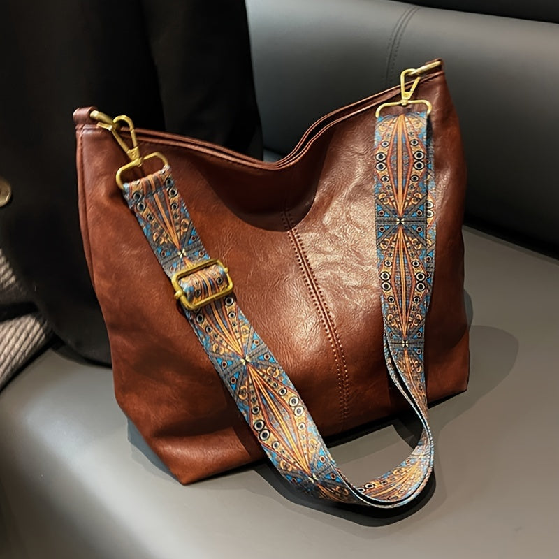 Chic tote bag with embellished strap - Giselle-Elly Rose
