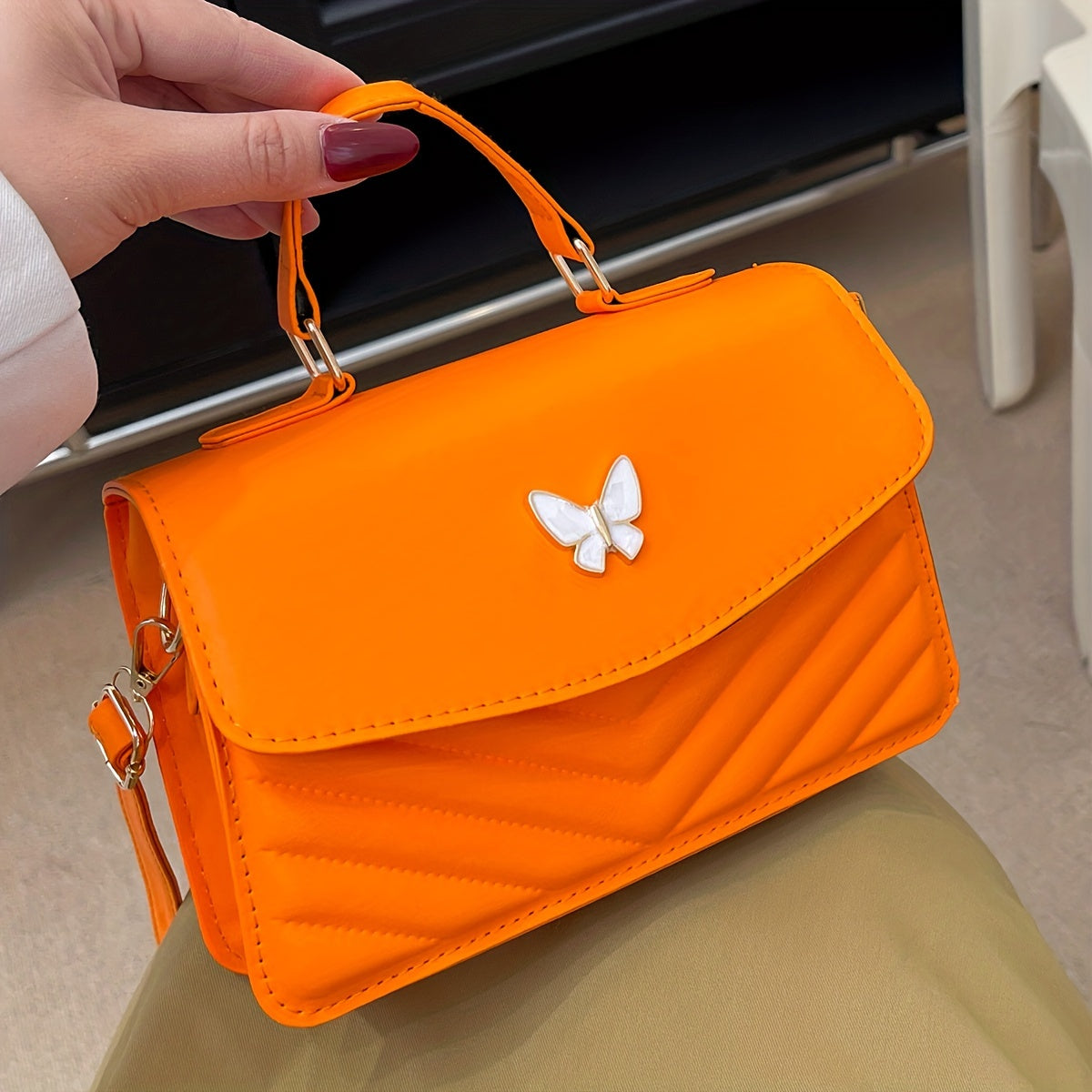 Sophie | Trendy shoulder bag in solid color-Elly Rose