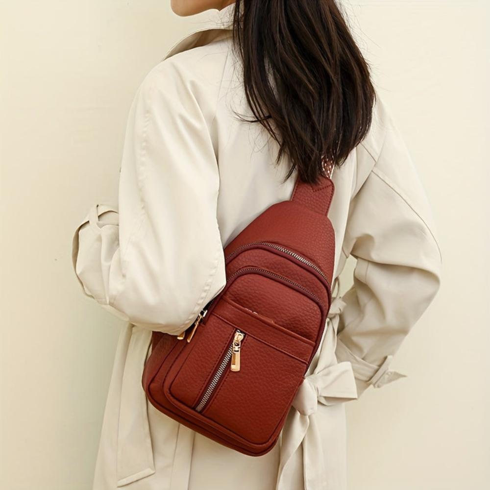 Hazel Vintage Chest Crossbody Bag-Elly Rose