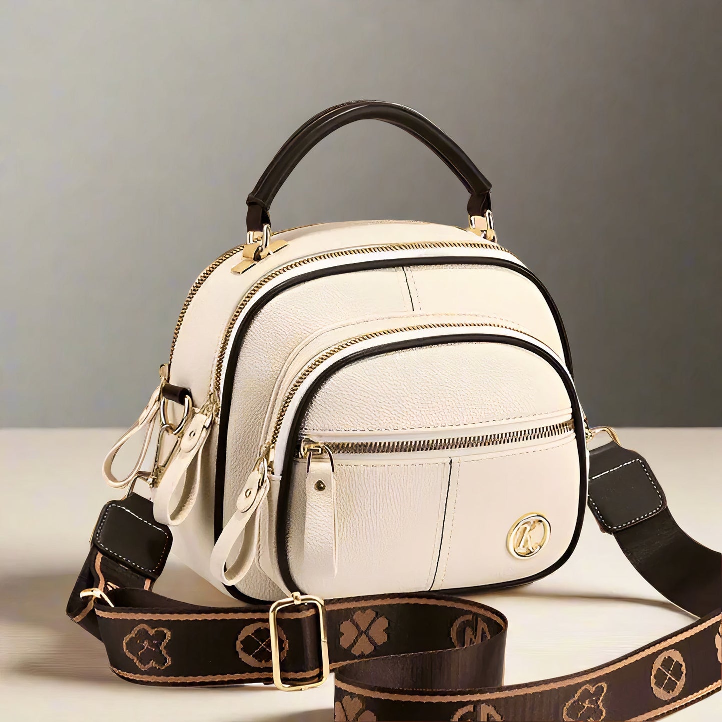 Vintage leather shoulder bag for women - Roselina-Elly Rose