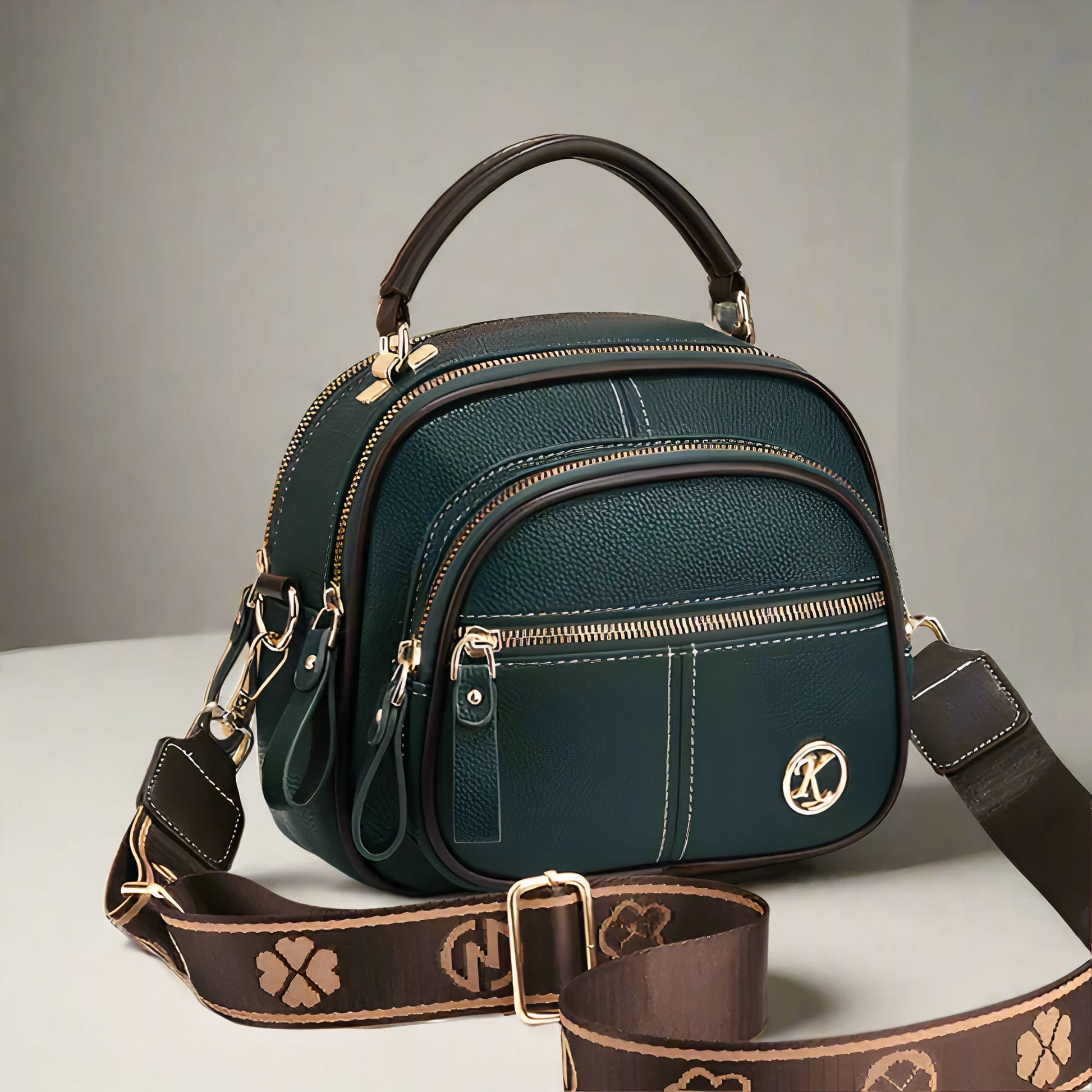 Vintage leather shoulder bag for women - Roselina-Elly Rose