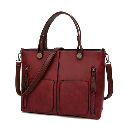 Elly - Vintage leather shoulder bag for ladies-Elly Rose