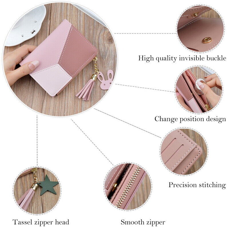 Small wallet with pompom zipper | Elegant and functional-Elly Rose