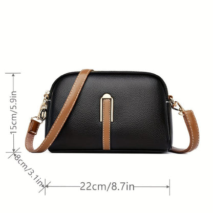 Mila Litchi Embossed Crossbody Bag-Elly Rose