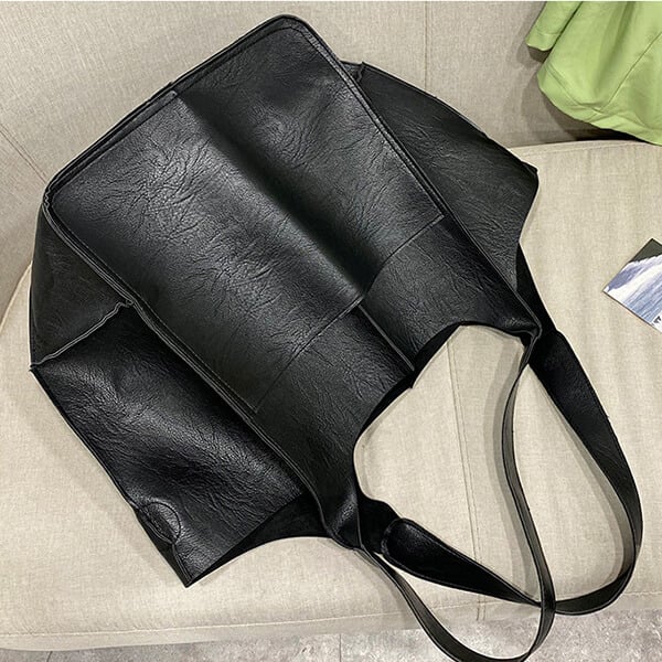 Xylia | New oversized handbag in handmade vegan leather.-Elly Rose