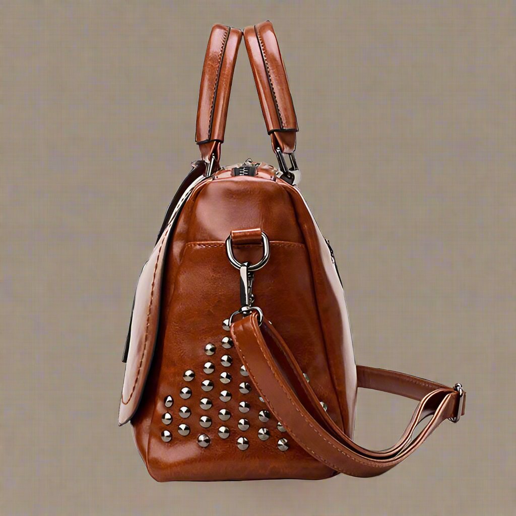 Vera | Luxury leather bags with studs-Elly Rose