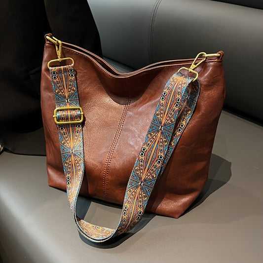 Chic tote bag with embellished strap - Giselle-Elly Rose