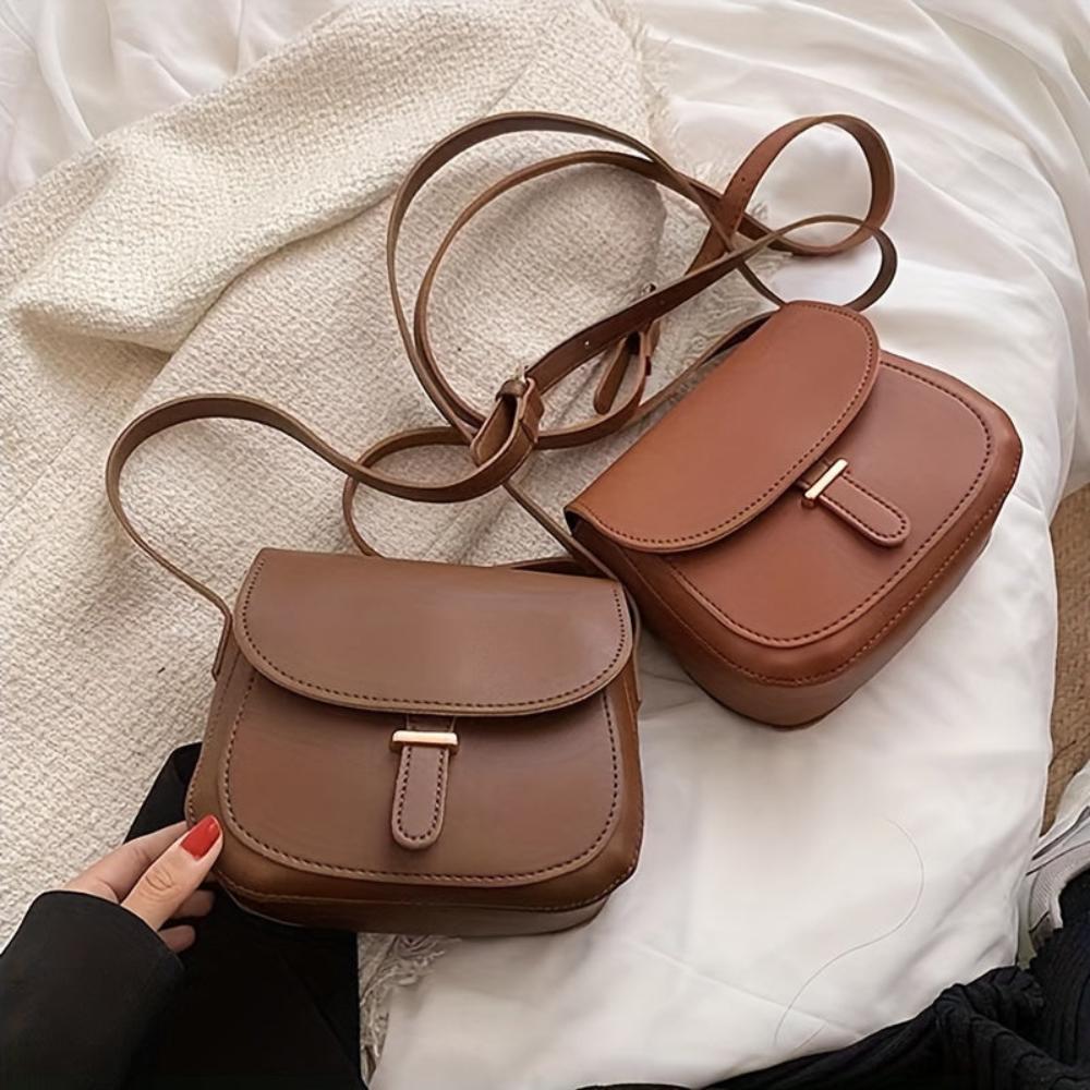 Amelia Retro Saddle Crossbody Bag-Elly Rose