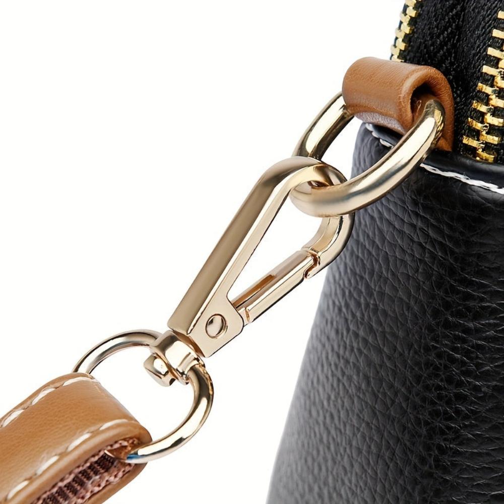 Mila Litchi Embossed Crossbody Bag-Elly Rose