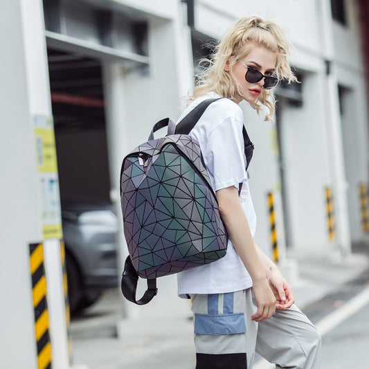 Gina Glow in the Dark Bag | Tote bag with geometric pattern-Elly Rose