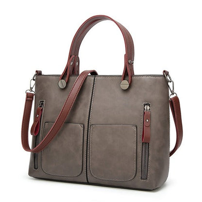 Elly - Vintage leather shoulder bag for ladies-Elly Rose