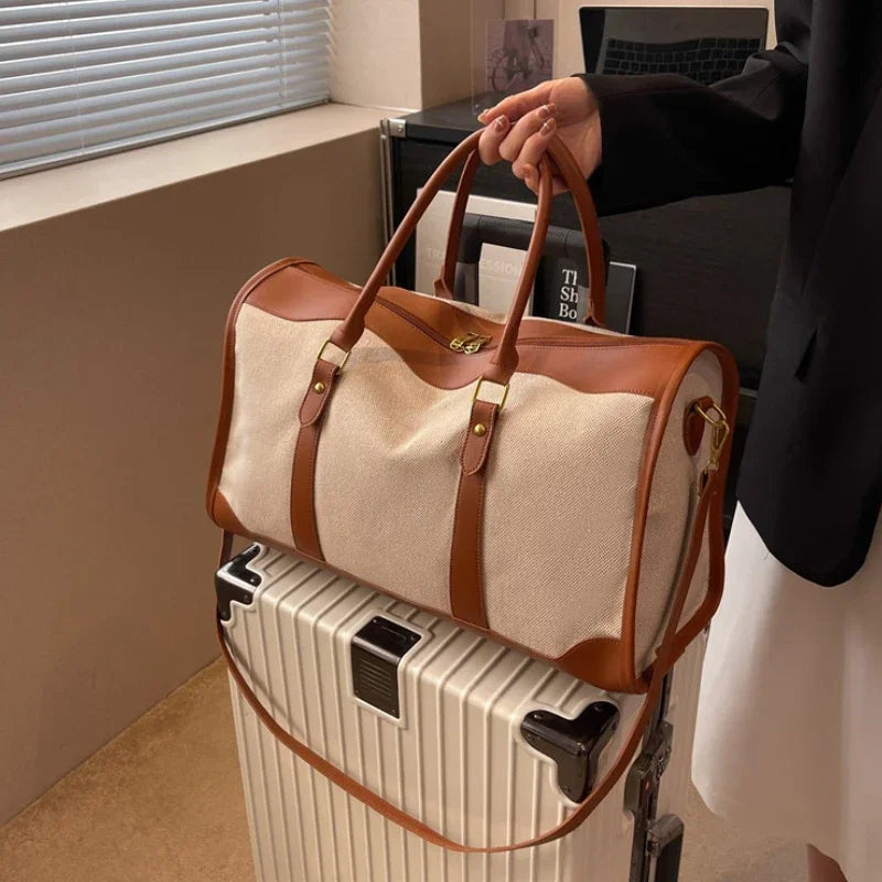 Elysian Carry - Retro Colour Block Travel Bag-Elly Rose