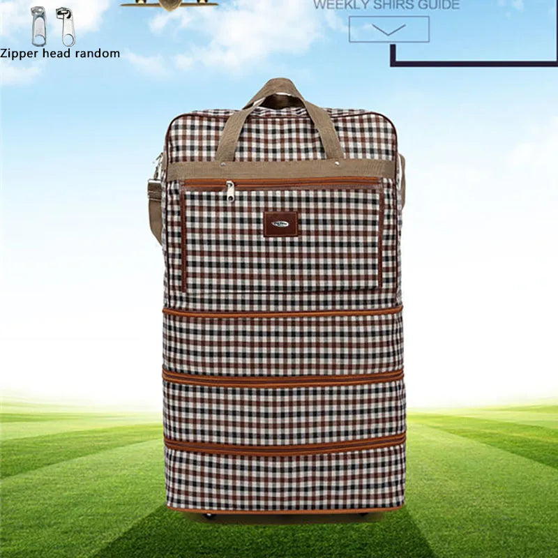 SUBLIME - Large checkered travel bag-Elly Rose