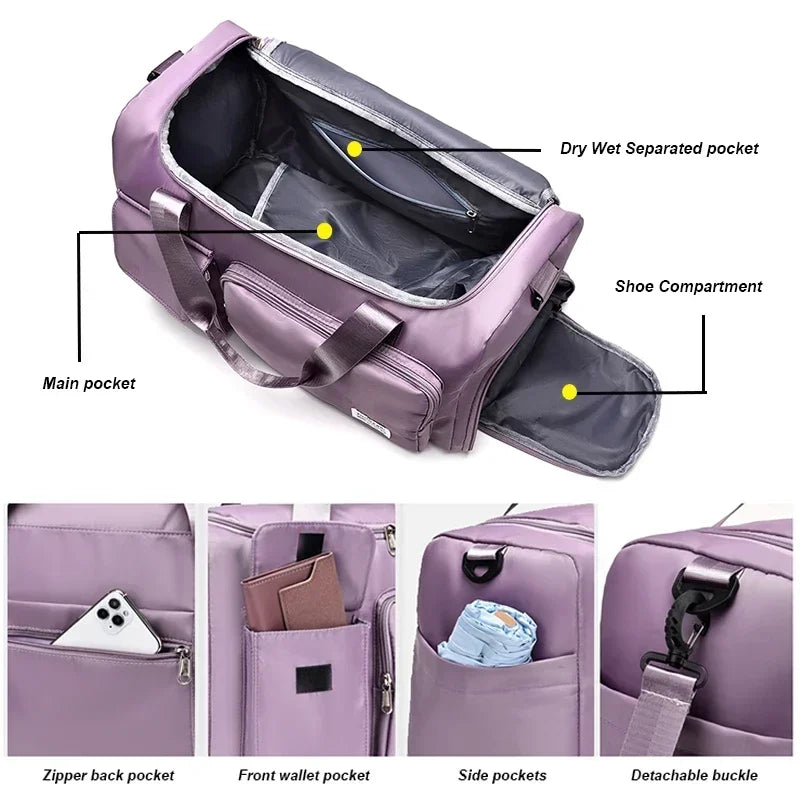 CECILIA - Trendy travel bag with versatile compartments-Elly Rose