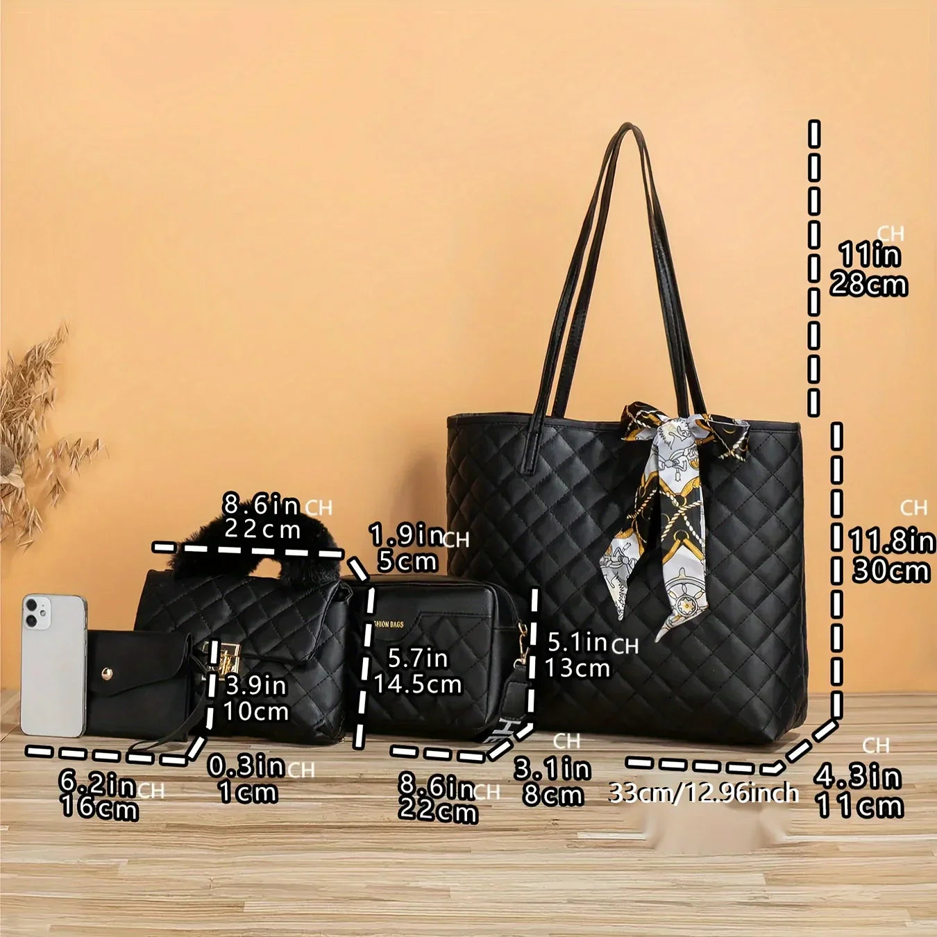 MARIA - Set of elegant silk bags-Elly Rose