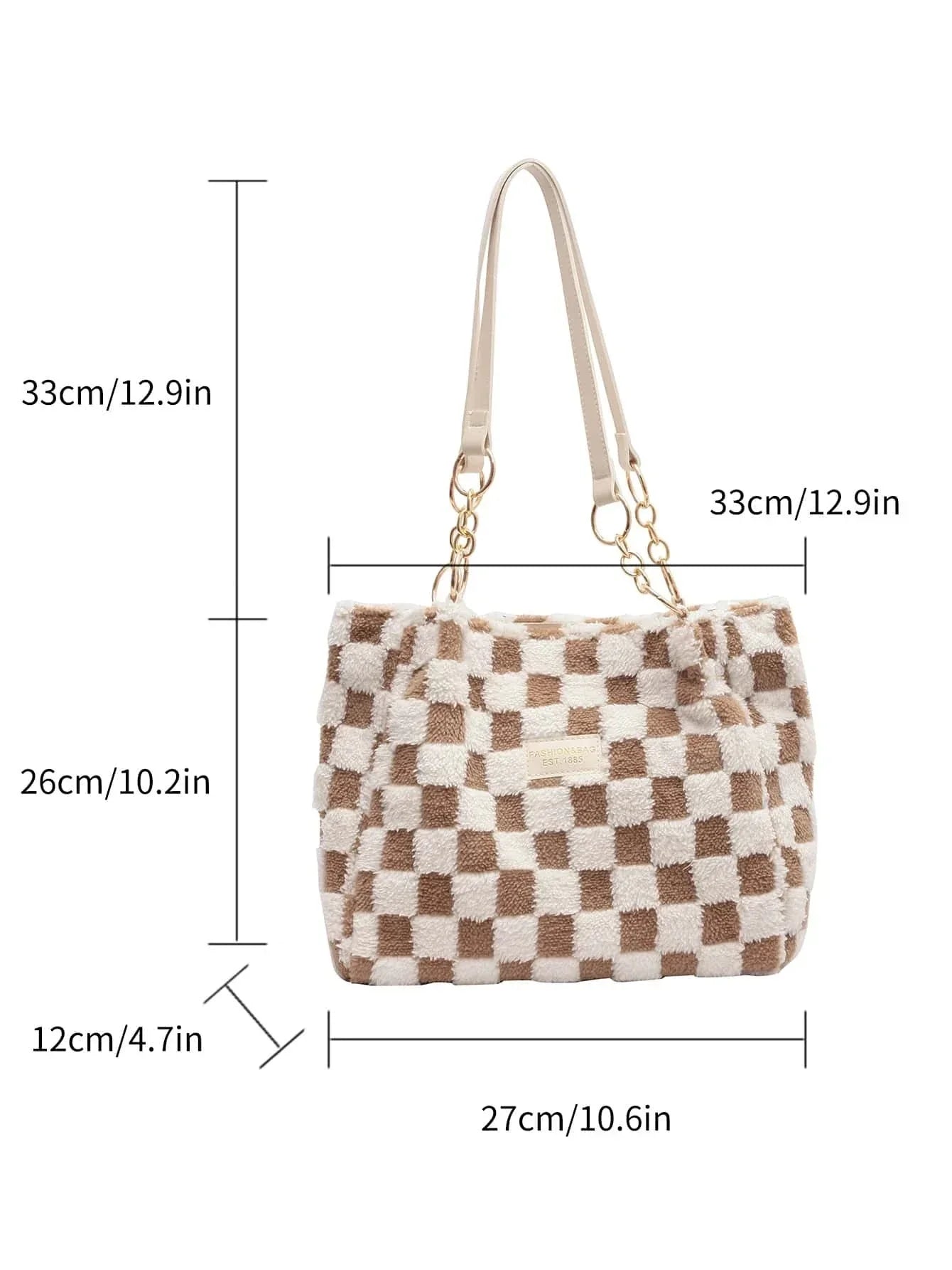 Venus - Trendy checkered shoulder bag for ladies-Elly Rose