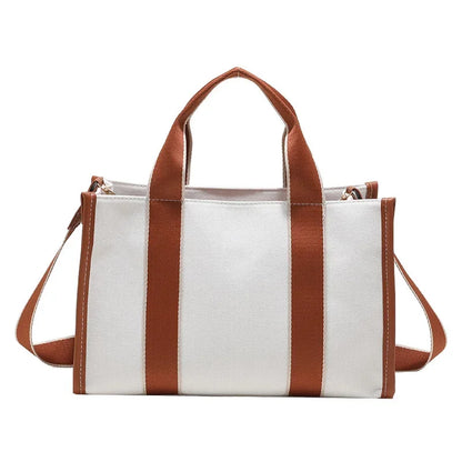 AMELIA - Large elegant canvas shoulder bag-Elly Rose