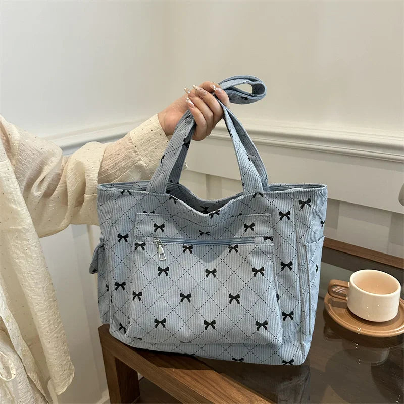 Heritage - Trendy corduroy carrier bag-Elly Rose