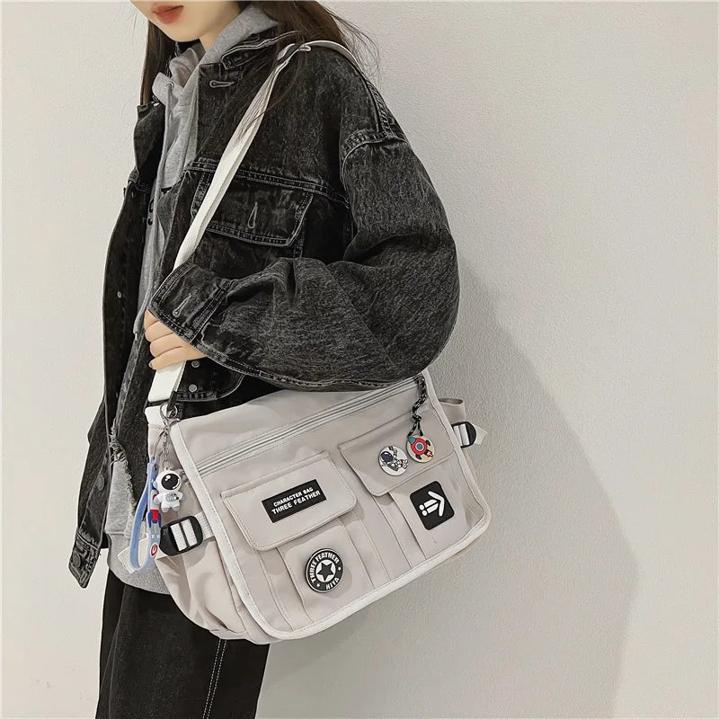 Zip & Trip - Trendy nylon shoulder bag-Elly Rose