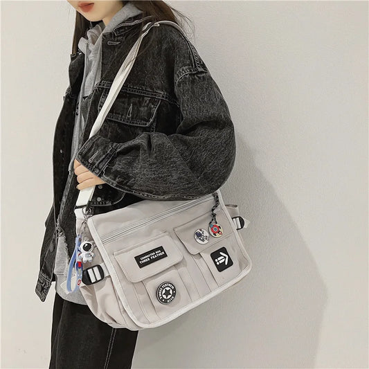 Zip & Trip - Trendy nylon shoulder bag-Elly Rose