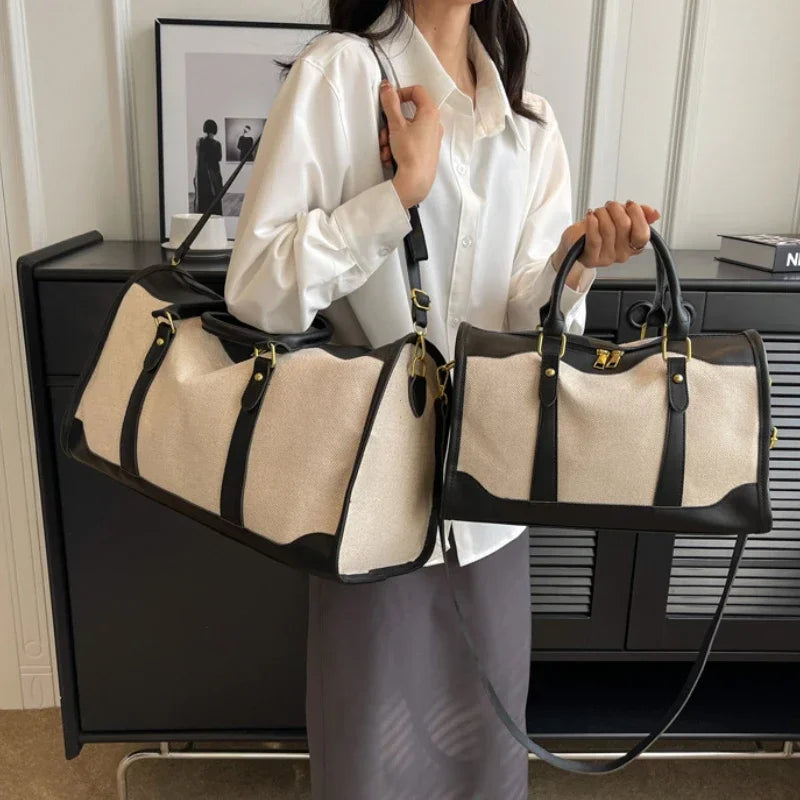 Elysian Carry - Retro Colour Block Travel Bag-Elly Rose