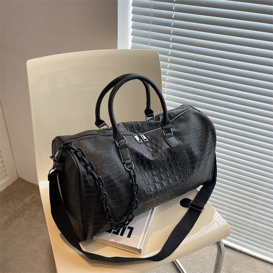 Metro Satchel - Trendy crocodile travel bag-Elly Rose