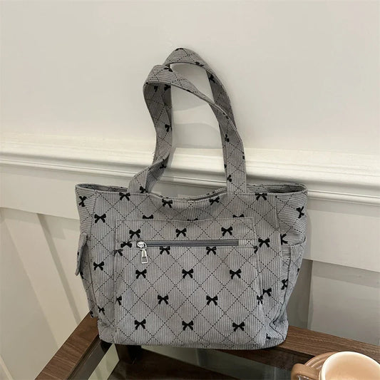 Heritage - Trendy corduroy carrier bag-Elly Rose