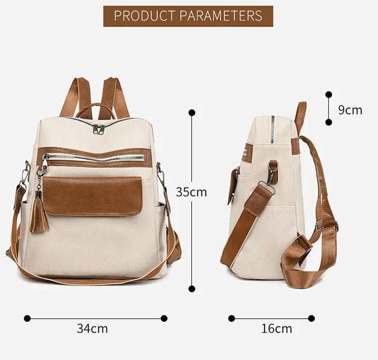 CARA - Large elegant travel backpack-Elly Rose