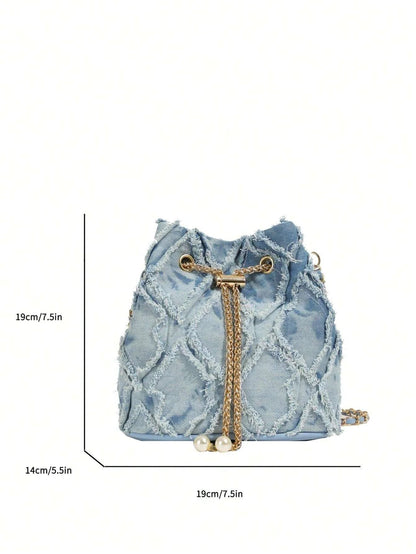 BohoVibe - Trendy retro denim shoulder bag-Elly Rose