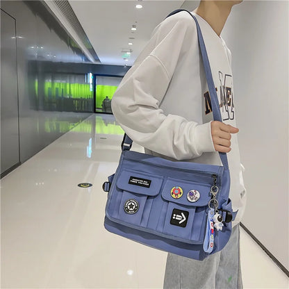 Zip & Trip - Trendy nylon shoulder bag-Elly Rose