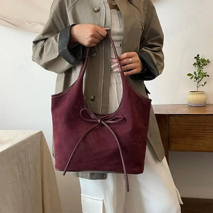 SUZY - Trendy suede shoulder bag for women-Elly Rose