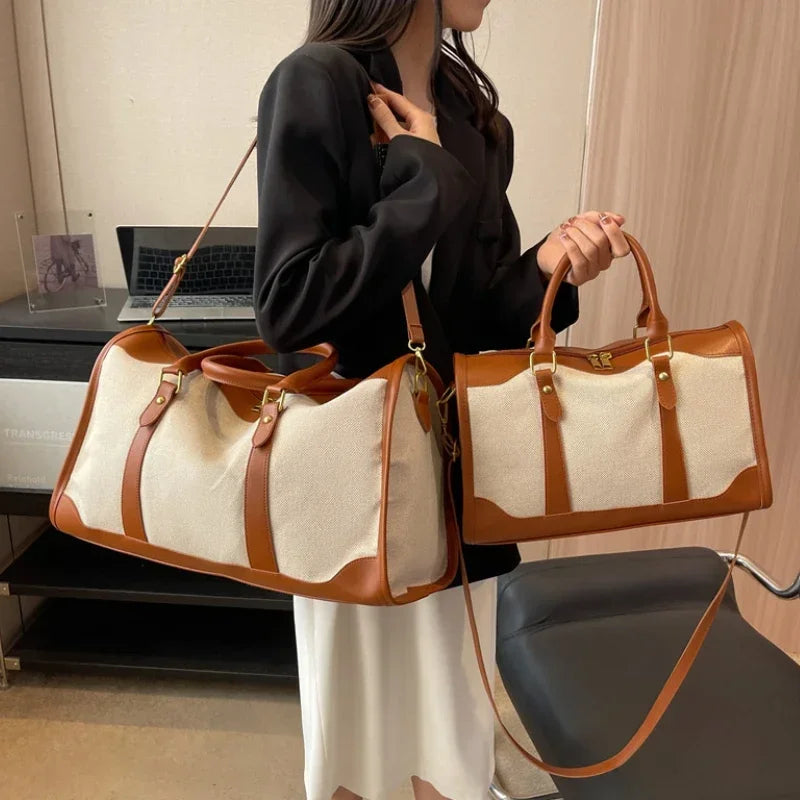 Elysian Carry - Retro Colour Block Travel Bag-Elly Rose