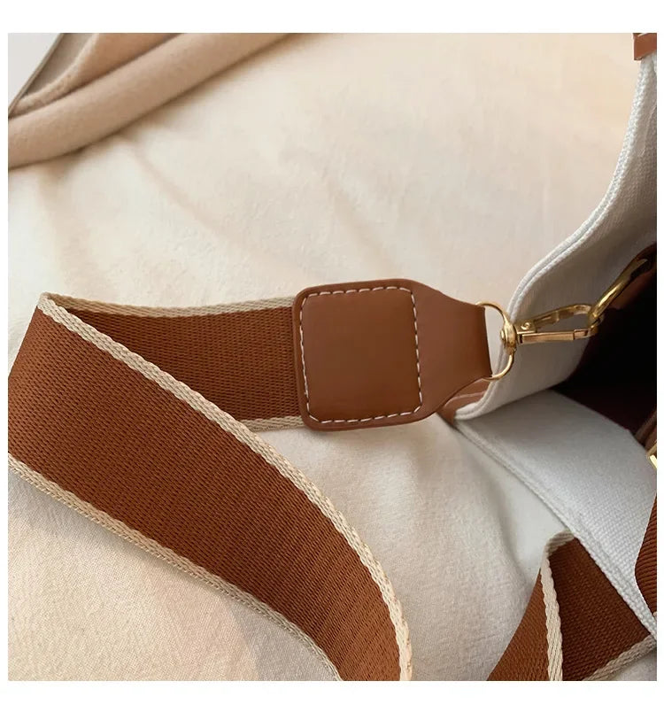AMELIA - Large elegant canvas shoulder bag-Elly Rose