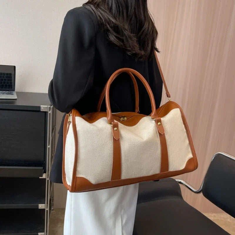 Elysian Carry - Retro Colour Block Travel Bag-Elly Rose