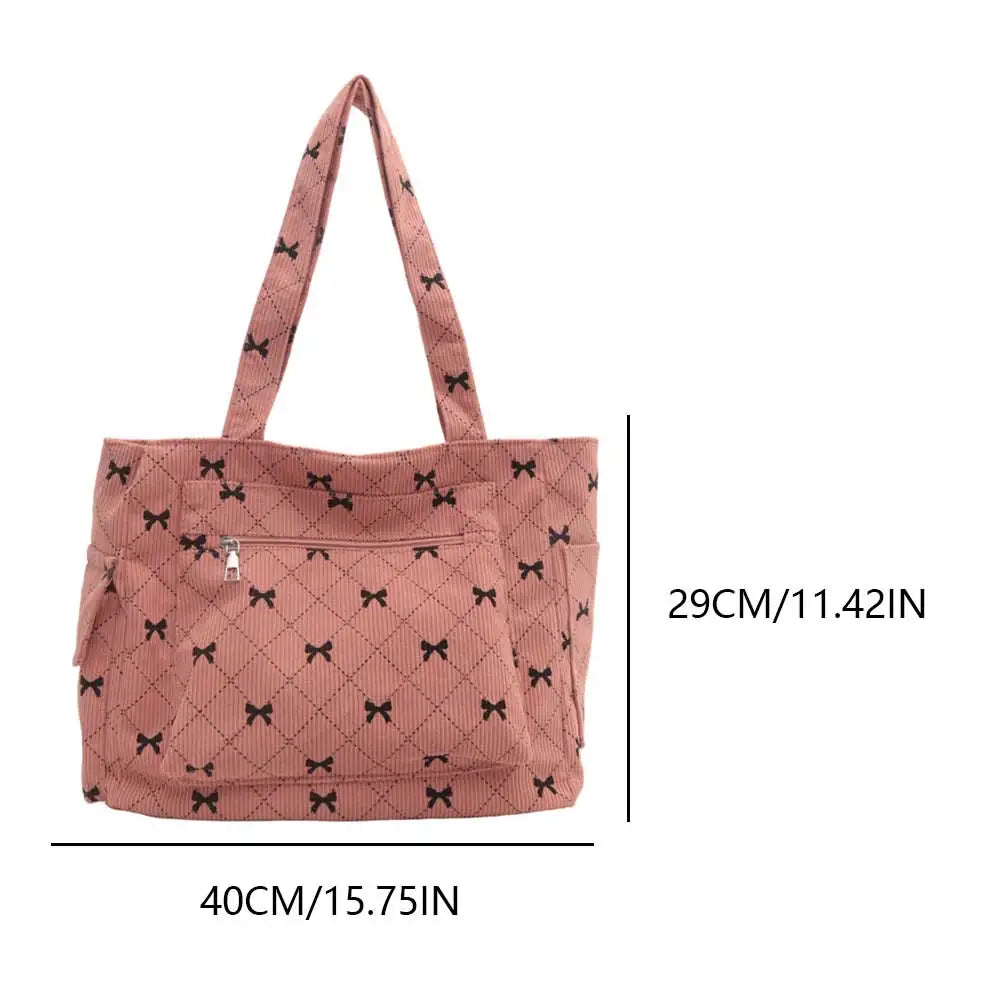 Heritage - Trendy corduroy carrier bag-Elly Rose