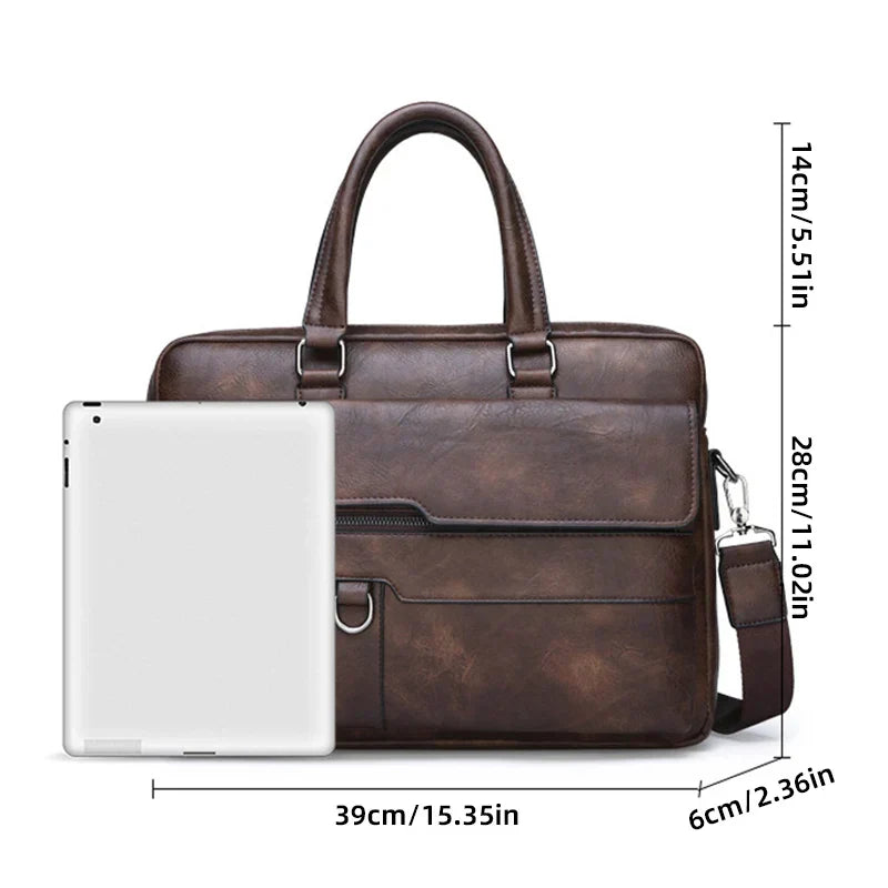 Elite Ease - Men's leather shoulder bag-Elly Rose