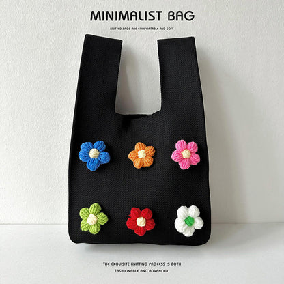 Knitted bag - Flower 3D-Elly Rose