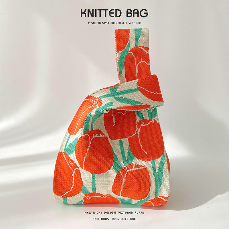 Knitted bag - Tulipes-Elly Rose