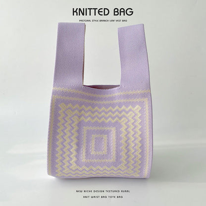 Knitted bag - Boho-Elly Rose