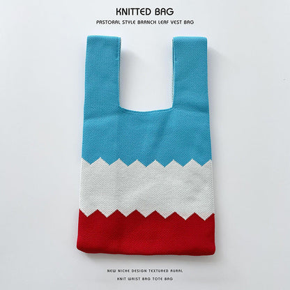 Knitted bag - Horizontal stripes-Elly Rose