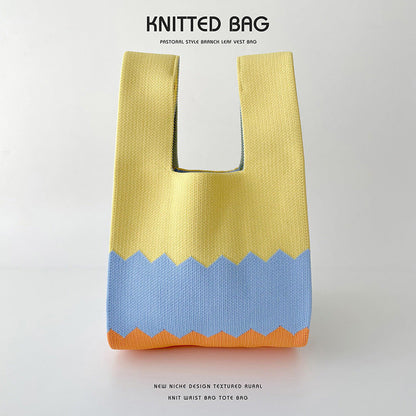 Knitted bag - Rayures-Elly Rose