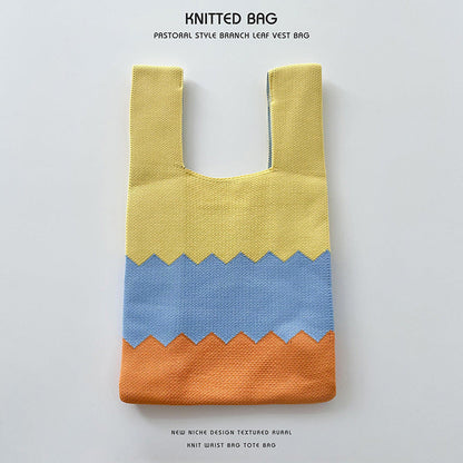 Knitted bag - Horizontal stripes-Elly Rose
