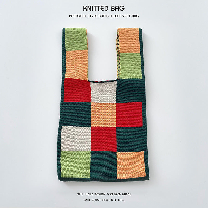 Knitted bag - Retro-Elly Rose