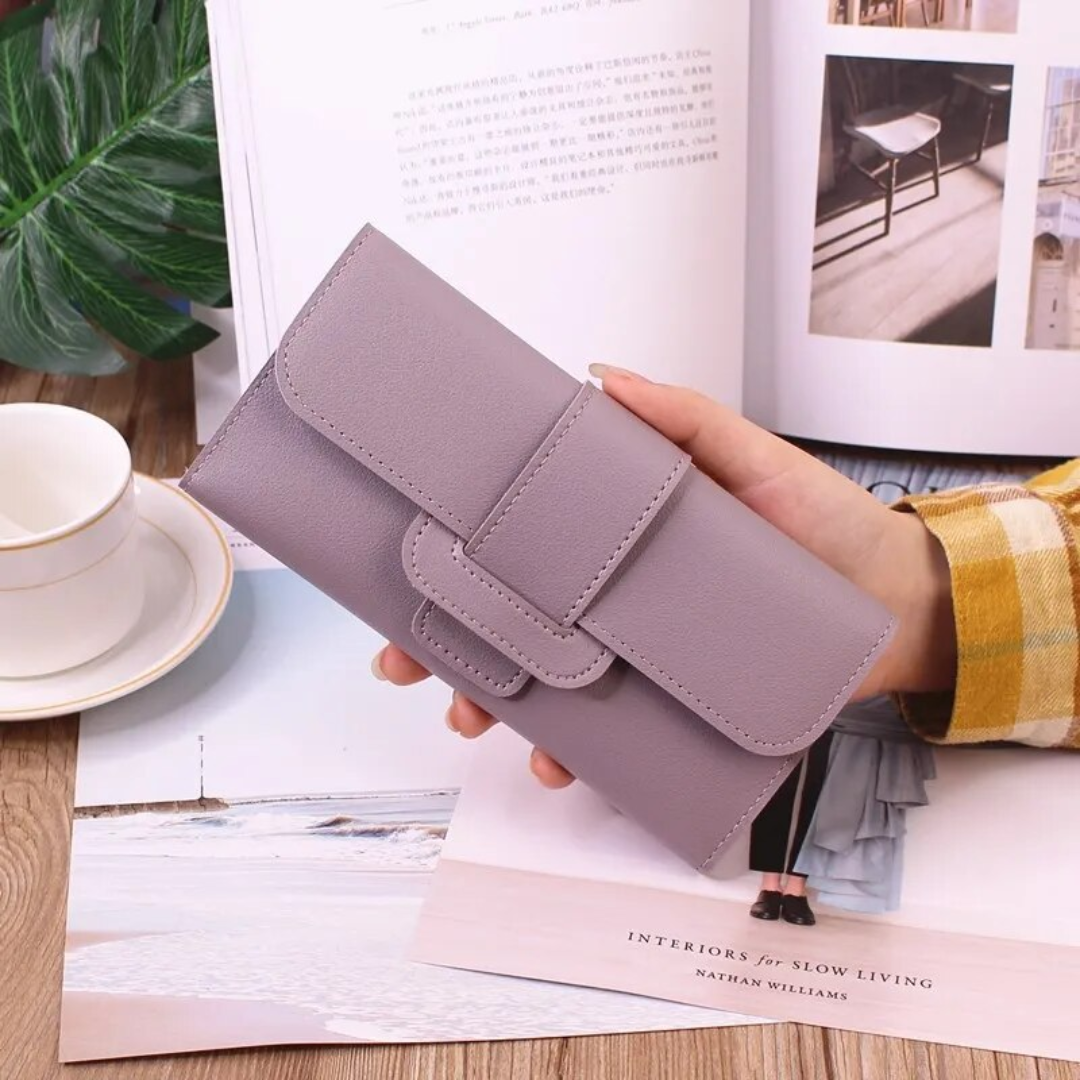 Minimalist long leather wallet | Simple & Trendy-Elly Rose