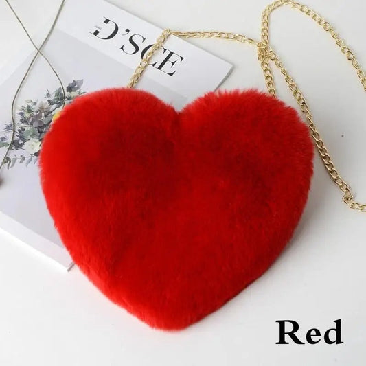 Love - Plush shoulder bag with heart-Elly Rose