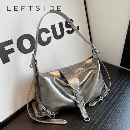 Y2K - Leather shoulder bag for ladies-Elly Rose