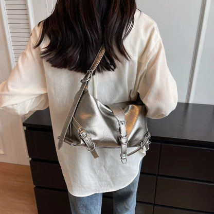Y2K - Leather shoulder bag for ladies-Elly Rose